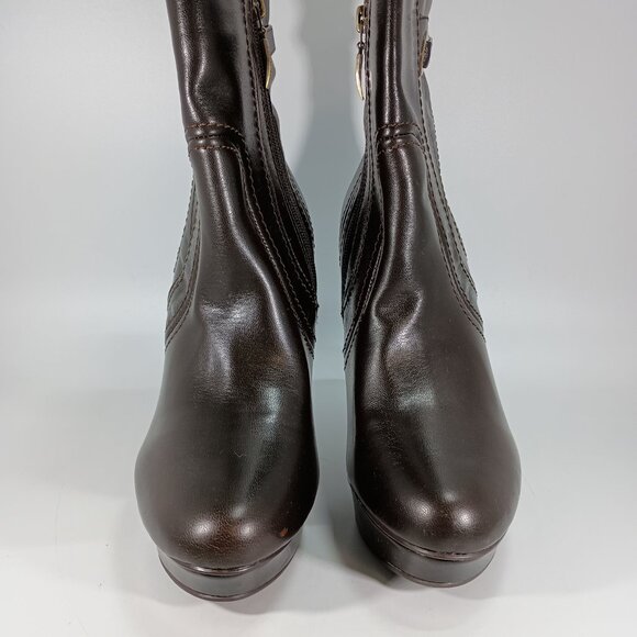 GUESS Stiletto Ankle Boots-Booties Brown Size: 9M w/Box - Picture 5 of 16